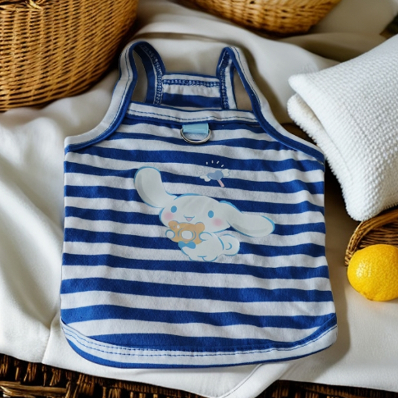 Pet clothing printed suspender fashionable and simple