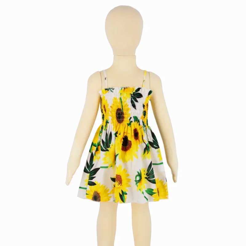 2025 New Girls Floral Strappy Sundress Summer Elegant Beach Dress Baby Toddler Fashionable Casual Party Dresses X250528