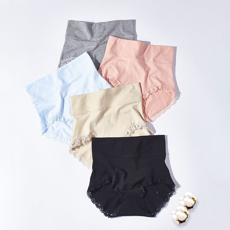 High quality cotton high waist ladies underwear plus size comfortable breathable belly hip