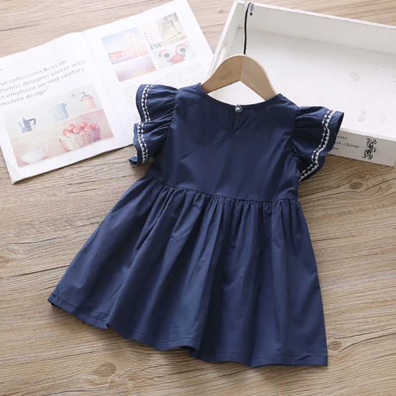Summer Baby Girl Princess Dress Casual Fashion Baby Girl Flying Sleeve Bow-knot Princess Dress Kids Clothing For 1-6 Years Old X250528