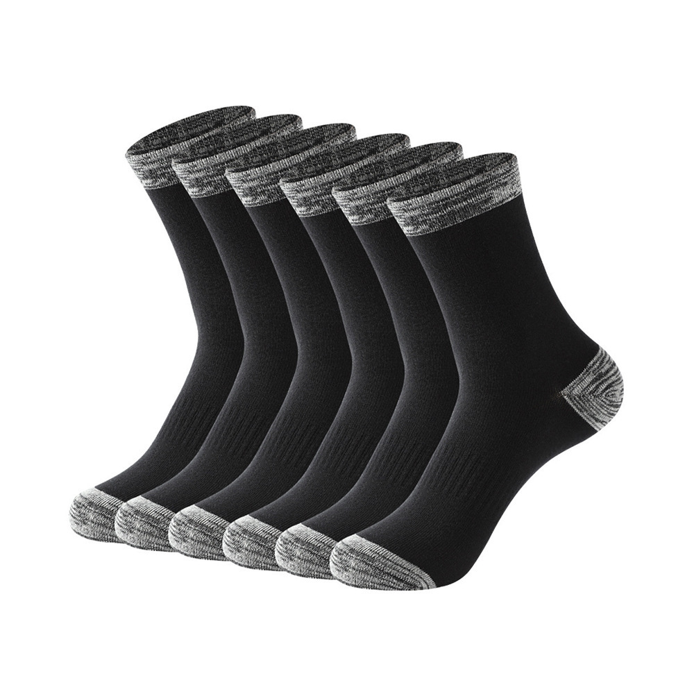 Mid-Calf Autumn Winter Color-Block Long Sports Non-Slip Fitness Deodorant Cotton Basketball Socks