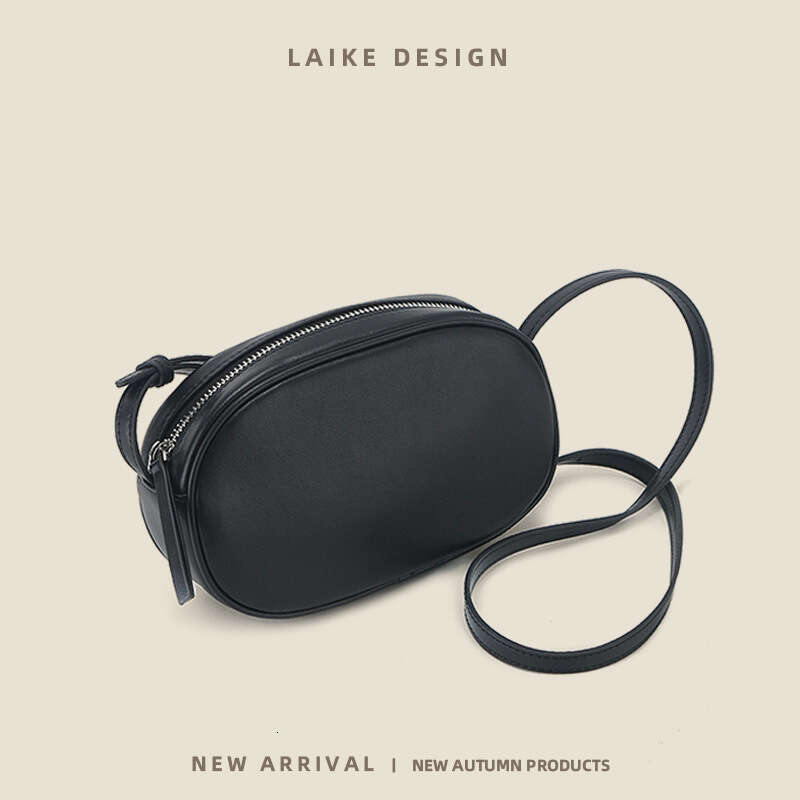 for Women New Convenient Small Round Niche Korean Style Crossbody High-end Simple Single Shoulder Genuine Leather Women's Bag