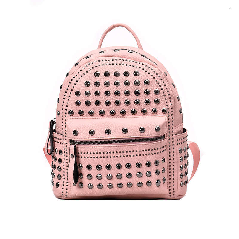 Rivet small backpack for women new fashionable student mini backpack PU leather casual backpack