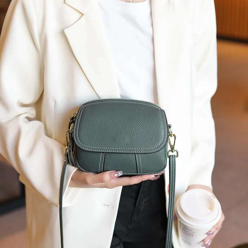 Women's Shoulder Bag Genuine Leather Messenger Crossbody Bags Togo Cowhide Totes Ladies Casual New Mini Female Handbag