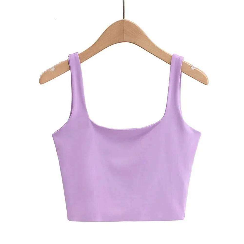 2022 Summer Women Sexy Sleeveless Fashion Short Square Collar Tank Tops 6 Colors
