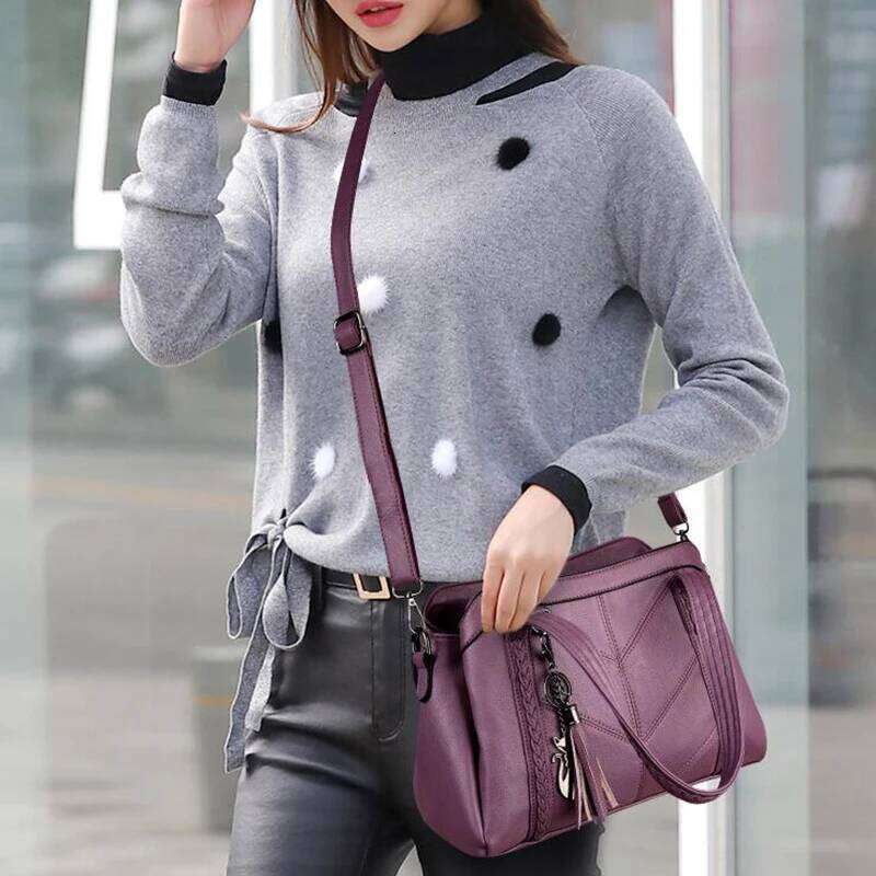 Fashion Oendant Handbag, Brand PU Leather Crossbody Bag, Luxurious Women's Large Capacity Shoulder Bag