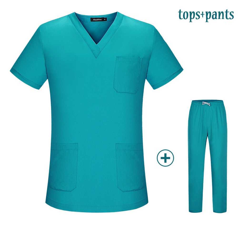 New Pharmacy Pet Hospital Nurse Uniform Scrubs Tops Dentistry Doctor Overalls Lab Coat Spa Uniform Surgical Uniform Accessories X250528