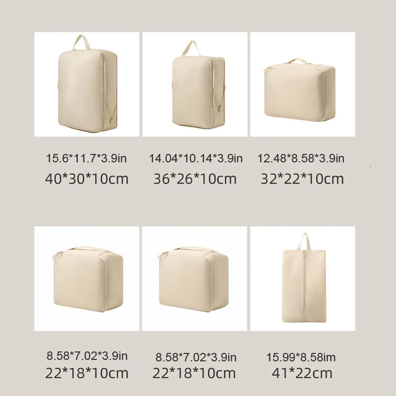 6Pcs/Set Travel Clothes Storage Bags Oxford Waterproof Portable Underwear Socks Shoes Luggage Organizer Bags 250526