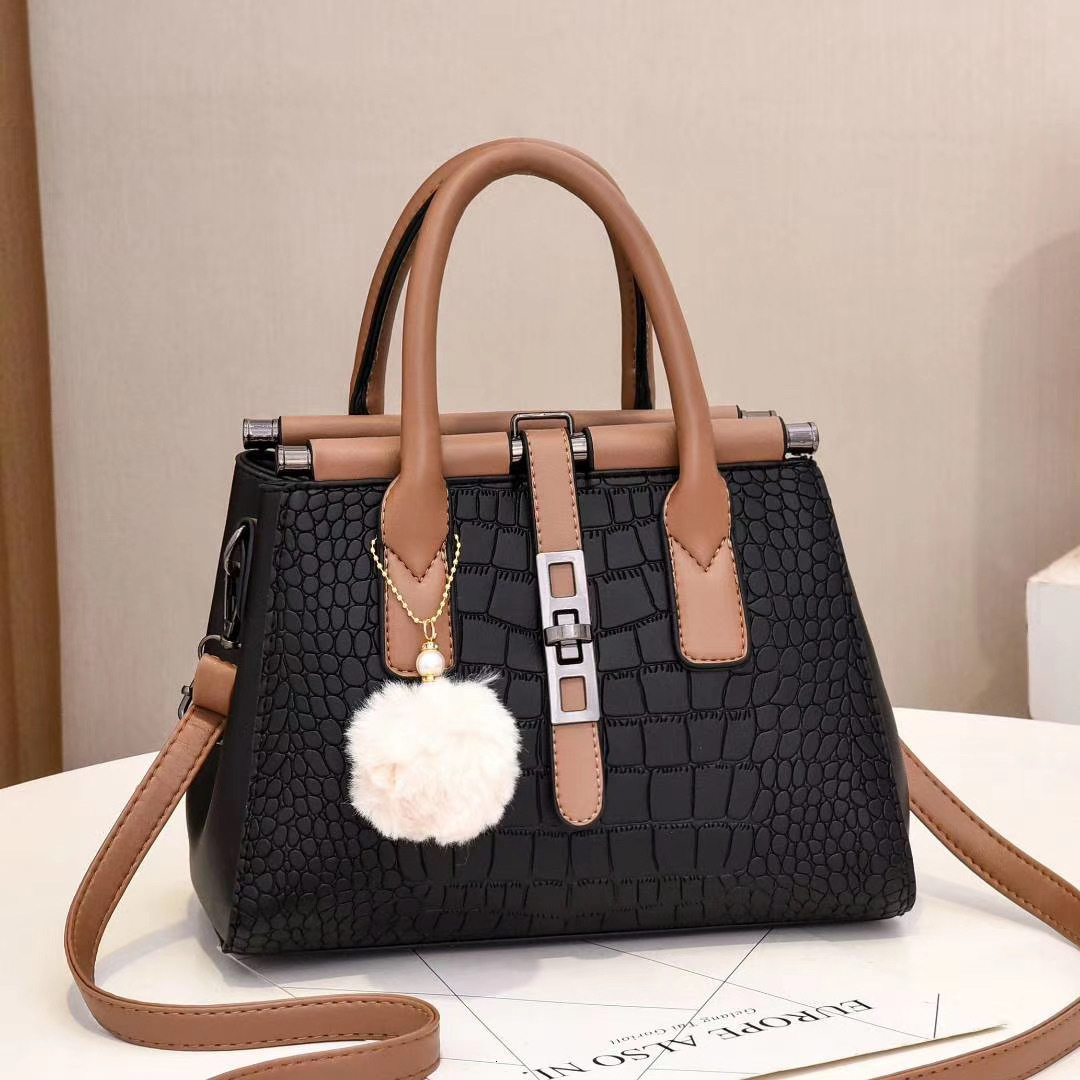 Top Brand High Quality New Style Women's Handbag Ladies Shoulder Bag Stone Pattern Trendy Crossbody Large Capacity Tote Portable New Free Deliver