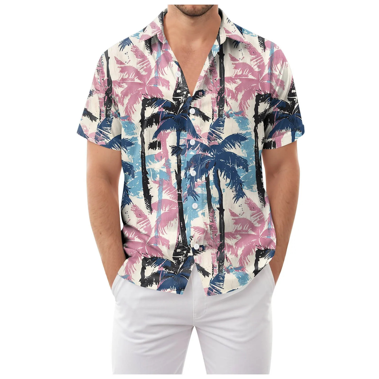 Hawaiian Cartoon Printed Male Shirts Holiday Beach Tops Blouse Mens And Womens Sports And Leisure Fashion Simple MenS Clothing 250527