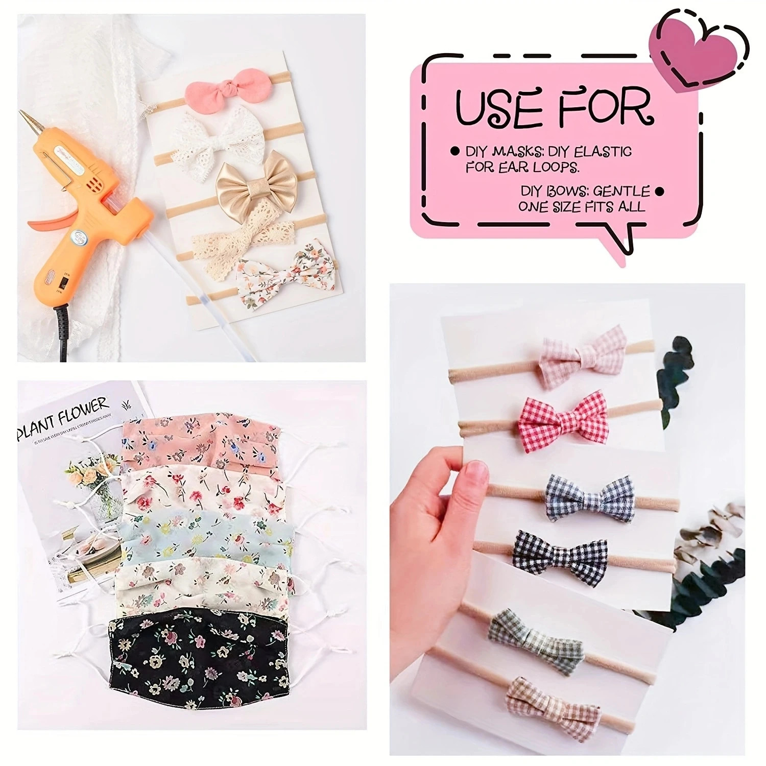 100 PCS Baby Nylon Headbands DIY Elastics Hair Accessories for Girls born Infant Toddlers Kids Headdress Baby Turban 250528