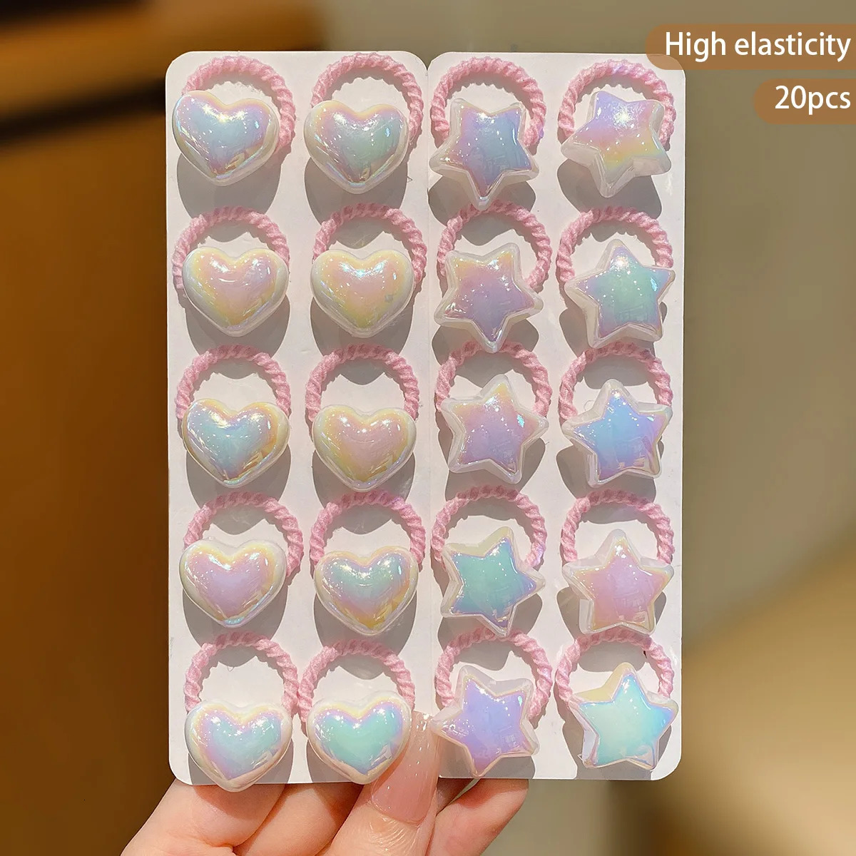 20 stars love bands little girls hair rings pearl white hair accessories for children 250528