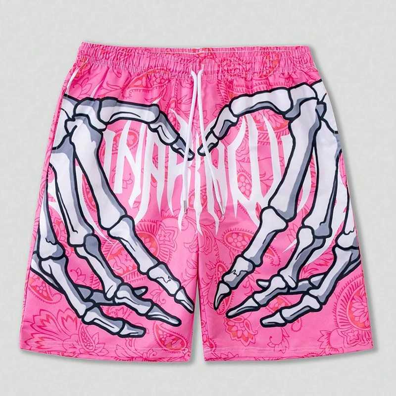 New Mens Summer Skeleton Hand Element Print Shorts 3d Printed Men Casual Fashion Sports Breathable Loose Trend Beach Shorts X250528