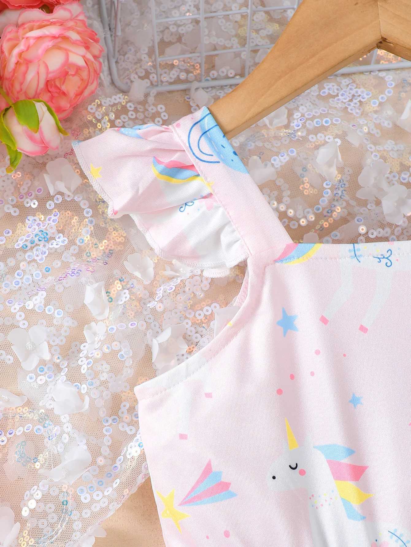 4-7 Year old Girls Summer Camisole Dress with Pink Print Fashion dress+love Bag 2Pcs Little girl Dress X250528