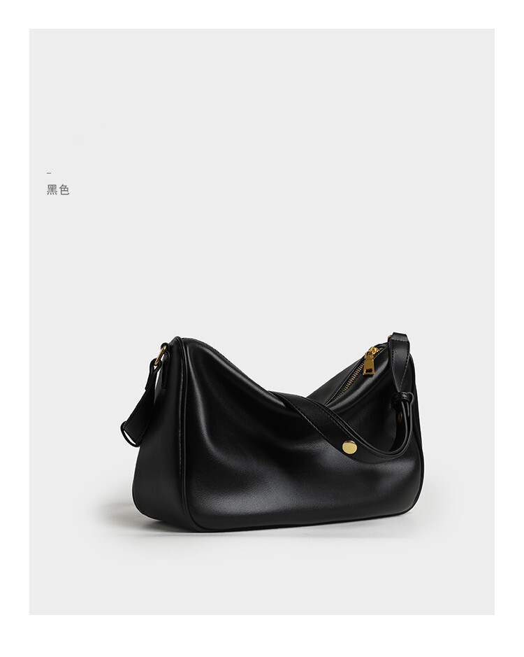 New women's bag new soft underarm shoulder bag new fashionable multifunctional high-end texture shoulder crossbody bag solid color pleated design