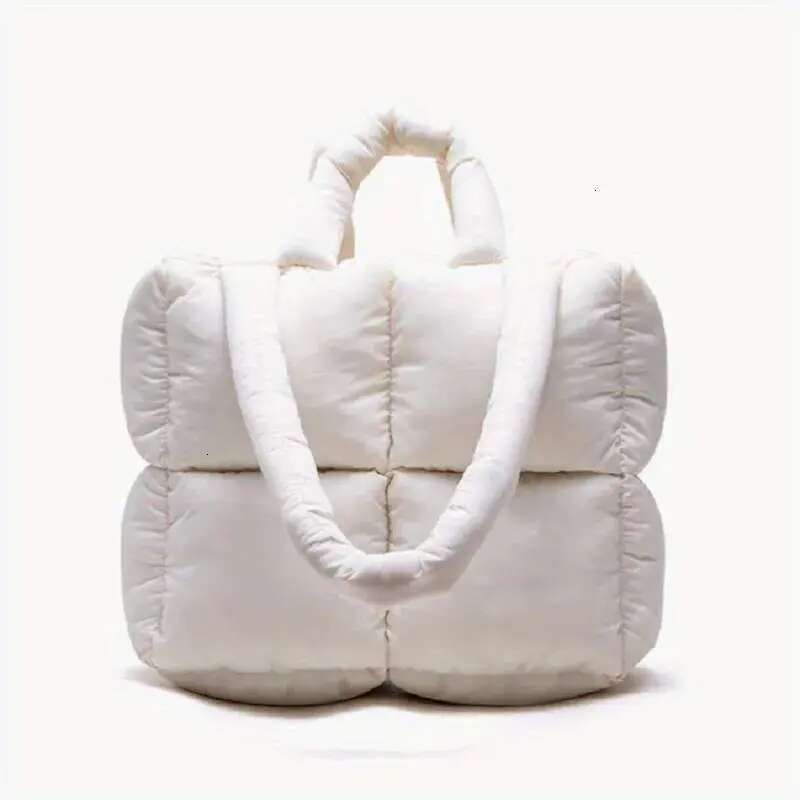 Spacious Quilted Puffer Shoulder Bag - Chic Women's Fashion Handbag