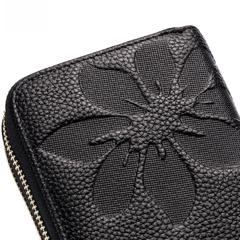 Free Shipping Designer Wallet Women's Double Zipper Genuine Leather Wallet RFID Large Capacity Long Style Top Layer Cowhide New Phone Bag Clutch