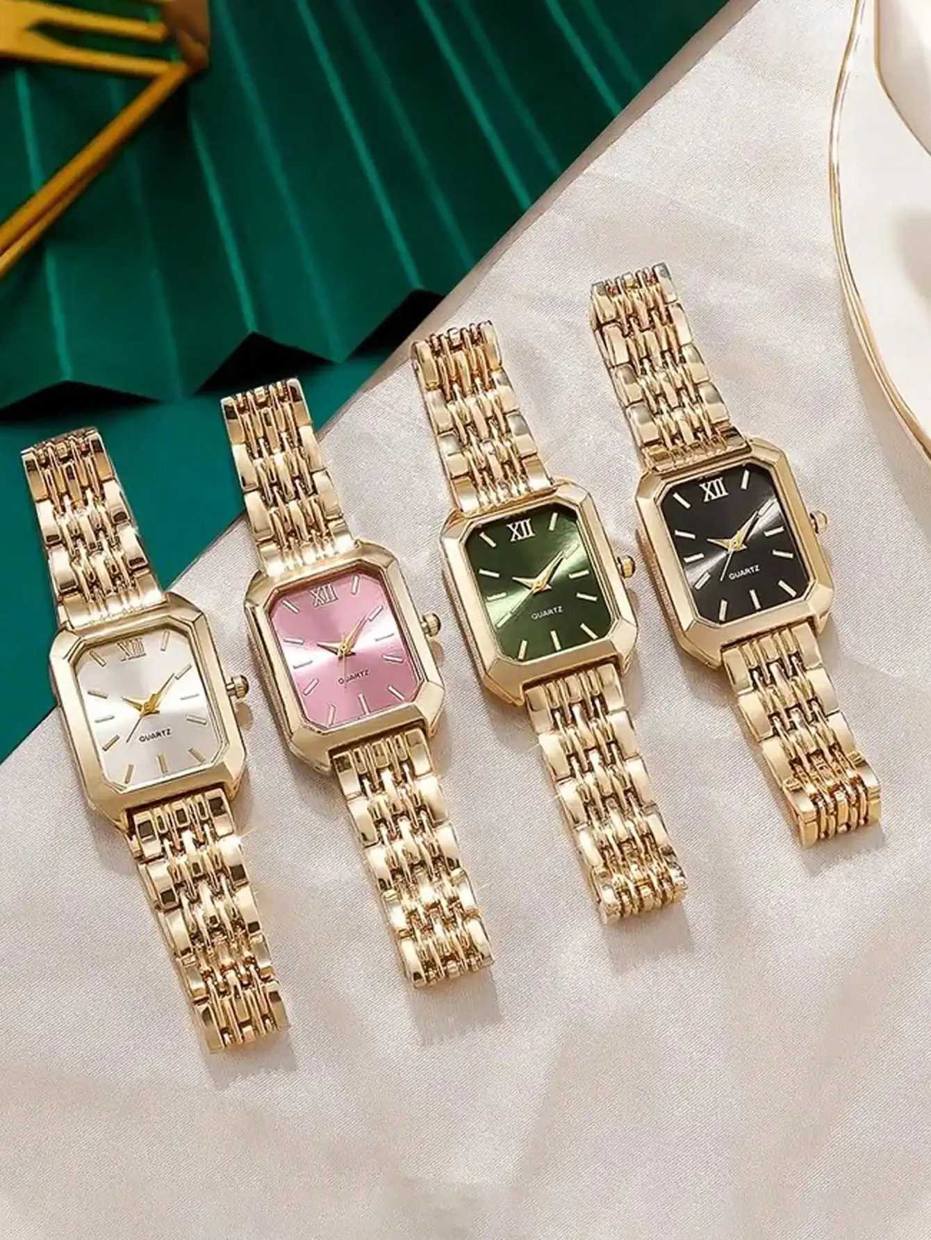 2025 Hot Brand Stainless Steel Strap Watch Women Luxury Gift Quartz Wristwatch Student Fashion Simple Square Quartz WatchesXJ250527