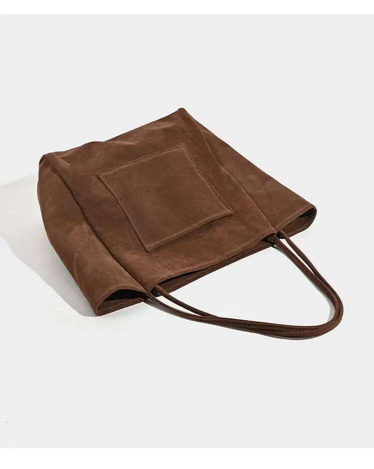 Autumn/Winter Capacity Chamois Leather Idle Style Single Shoulder Bag Artistic Student Versatile Handbag Large Shopping Ba