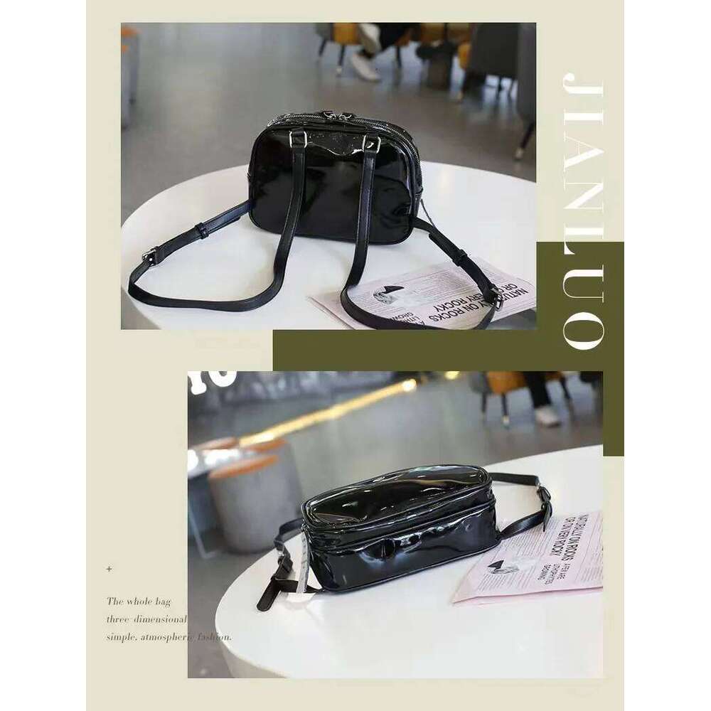 2025 New Cute Mini Backpack Casual Fashion Academy Style Bright Black Backpack