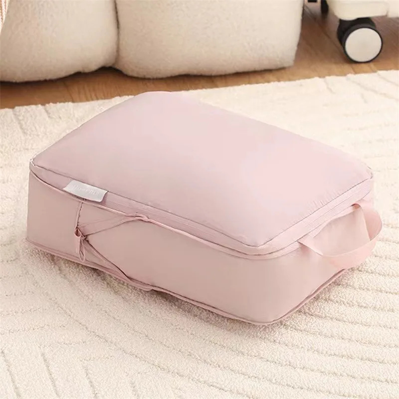 Travel Compression Packing Cubes Bag Portable Suitcase Clothes Organizers Large Capacity Waterproof Luggage Storage Cases Bags 250526
