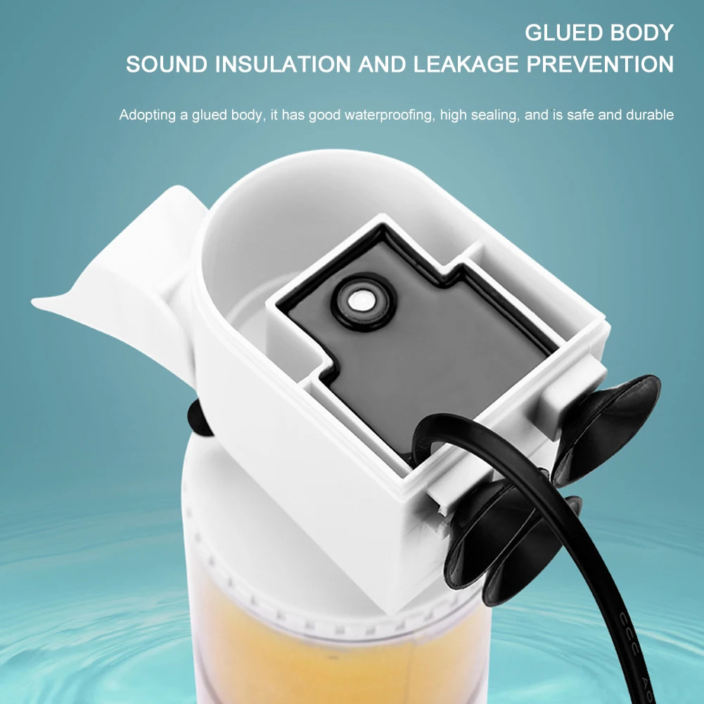 Tank Filter Ultra Quiet Fish Tank Filtration Pump Add Oxygen 3 in 1 Multifunction Internal Aquarium Filter Pump Accessories 250521