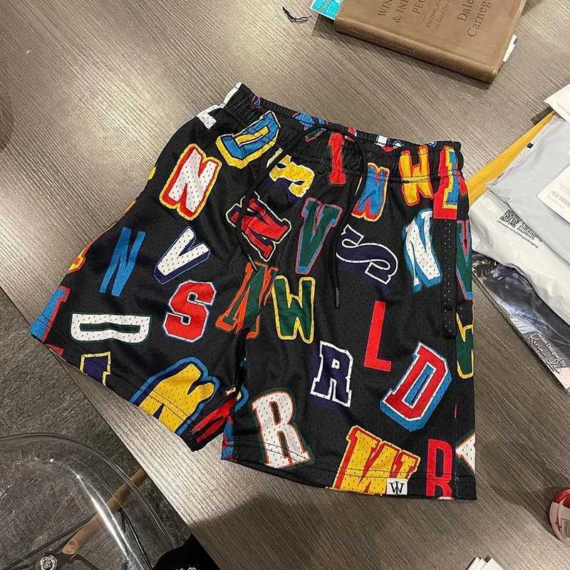 2025 Summer Hot-selling Sopra Color Letter Puzzle Printing Casual Mesh Shorts Breathable Quick-drying 3D Printing Shorts X250528