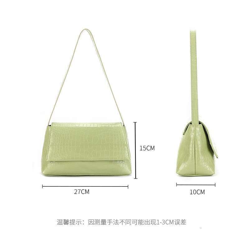 for Women 2023 New Top Layer Cowhide Crocodile Pattern Underarm Simple Niche Handbag Literary Forest Style Women's Bag