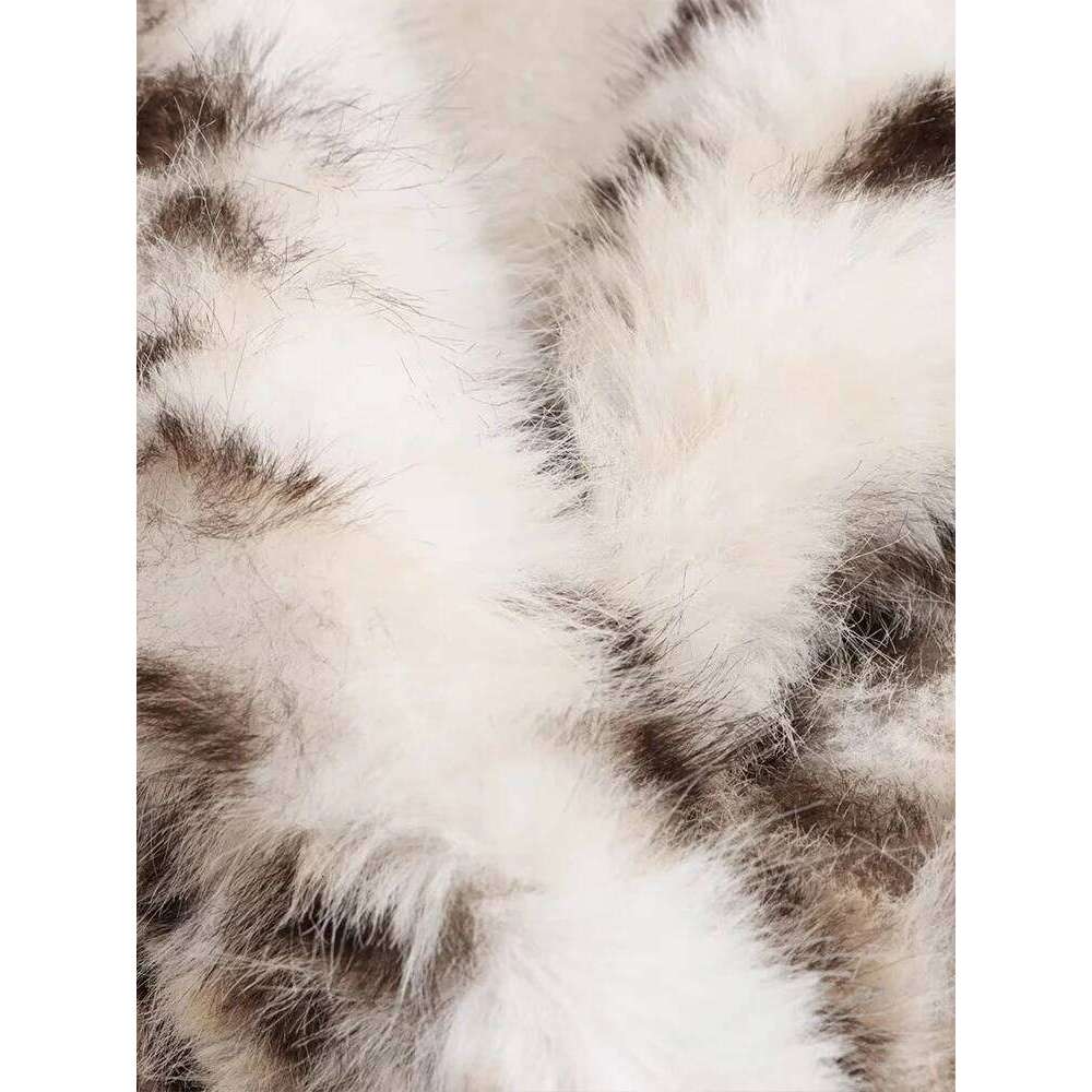 2024 Autumn New Women's Clothing European and American French Design Leopard Fur Mid-Length Coat