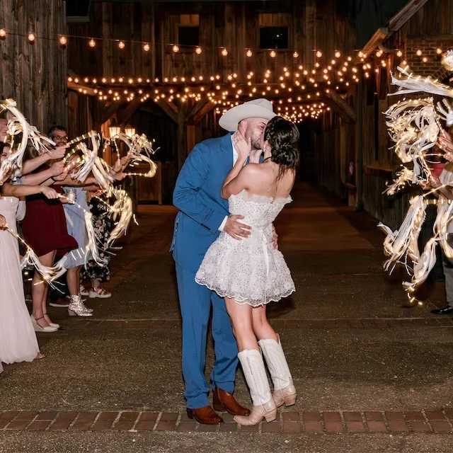 20-60PCS Light Up Wedding Sparklers LED Wedding Wands Streamers Silk Fairy Wands with Bells for Birthday Concert New Year Raves W250528