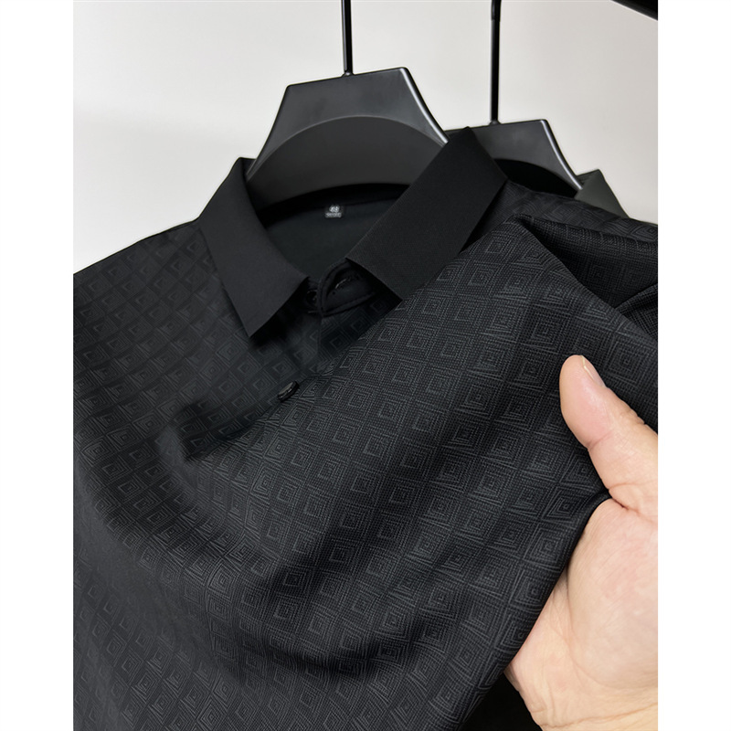 Men's Polos Fashion 2025 Slim Fit Polo Shirt Short Sleeve Summer Luxury Clothing Knit Breathable Streetwear Casual Business Top