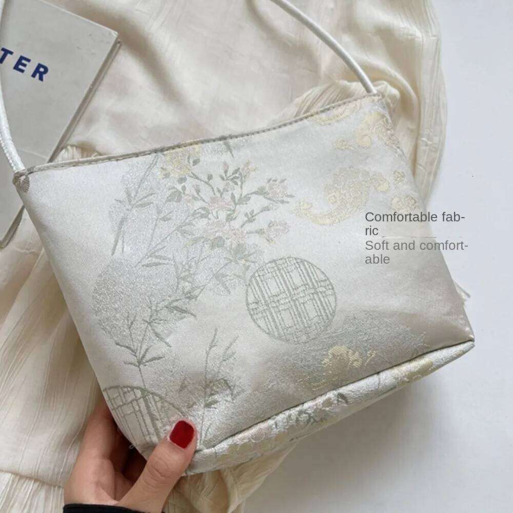 Trendy New Chinese Style Shoulder Retro Portable Women Handbags Large Capacity Bucket Messenger Bag