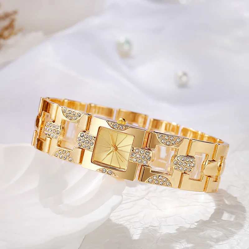Fashion Women Watch Ladies Luxury Diamond Square Dial Quartz Watches Reloj Mujer Girls Clock GiftWithout Box XJ250527