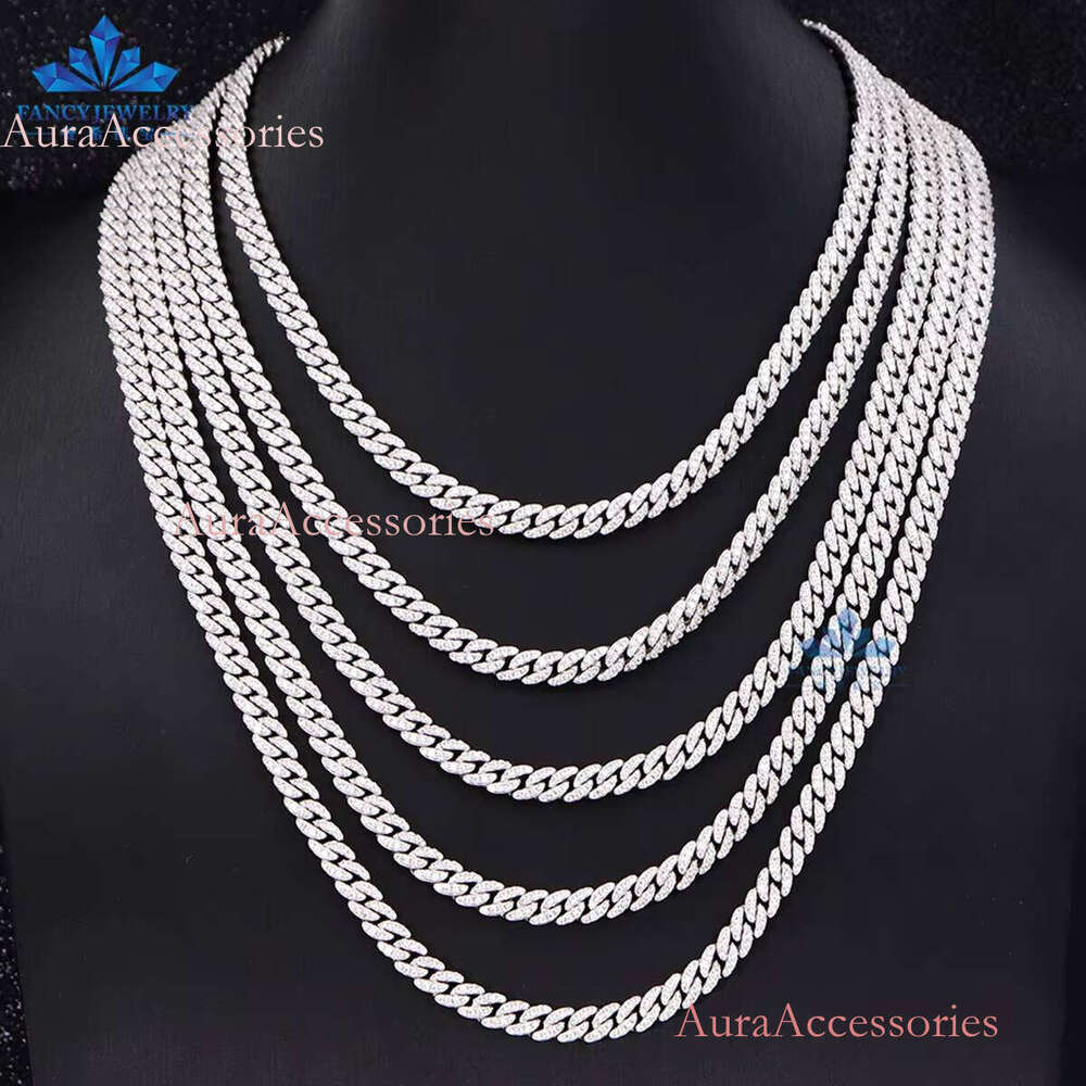 High Quality Cubana Hip Hop Jewelry 15mm Sterling Sier VVS Moissanite Dia Iced Out Cuban Link Chain Necklace for Men