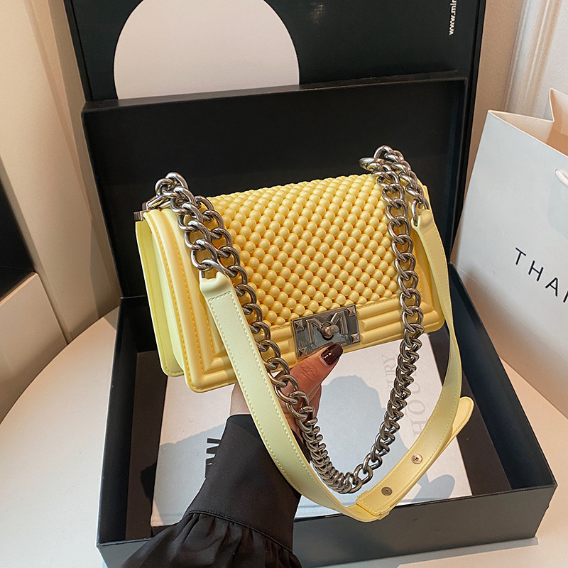 Top Brand High Quality New Small Jelly Bag for Women 2025 New Trendy Fashion Versatile Shoulder Crossbody Bag Stylish Small Square Bag New Free Delive