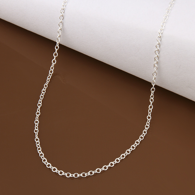 Chains Necklaces Pendants Jewelry 925 Sterling Sier Plated Necklace Chain 16"18"20"22"24" 1Mm Thin Box Bike Pendant For Women