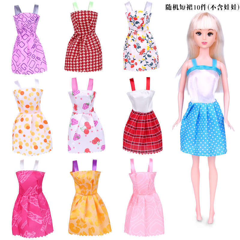 Large Gift Box Universal Dress-Up Doll Accessories Clothes Hangers Toys Pretend Play for Girls 50-Piece Set