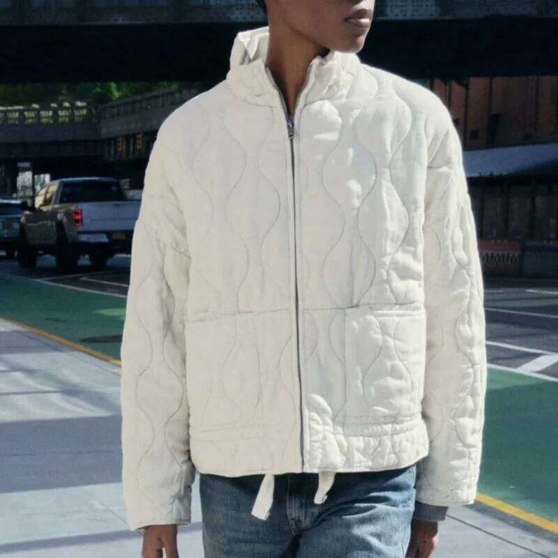 European American autumn winter new style stand collar quilted cotton jacket for women fashionable and versatile l