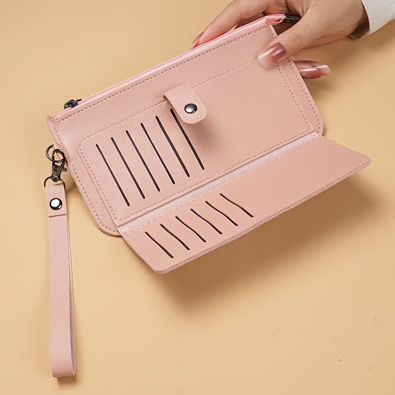 Fashionable women s long fashion multifunctional wallet with multiple card slots zipper buckle clip wallet designer fashionable fashion men s wallet