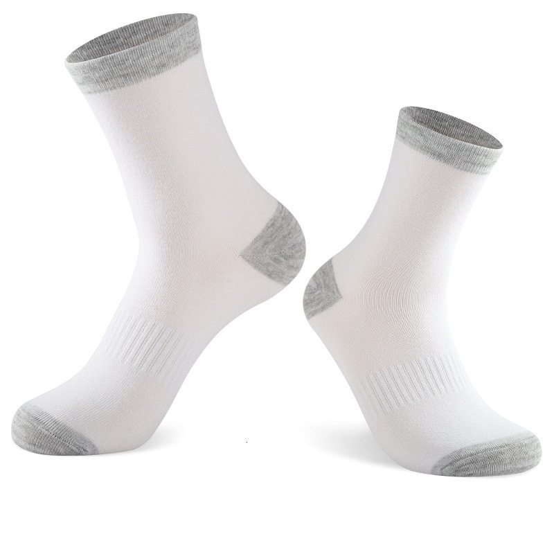 Mid-Calf Autumn Winter Color-Block Long Sports Non-Slip Fitness Deodorant Cotton Basketball Socks