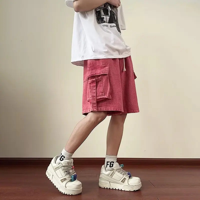 Y2K Oversized Short Hip Hop Harajuku Streetwear Korean Style Shorts Baggy Wide Leg Short Pants Male Clothes 250527