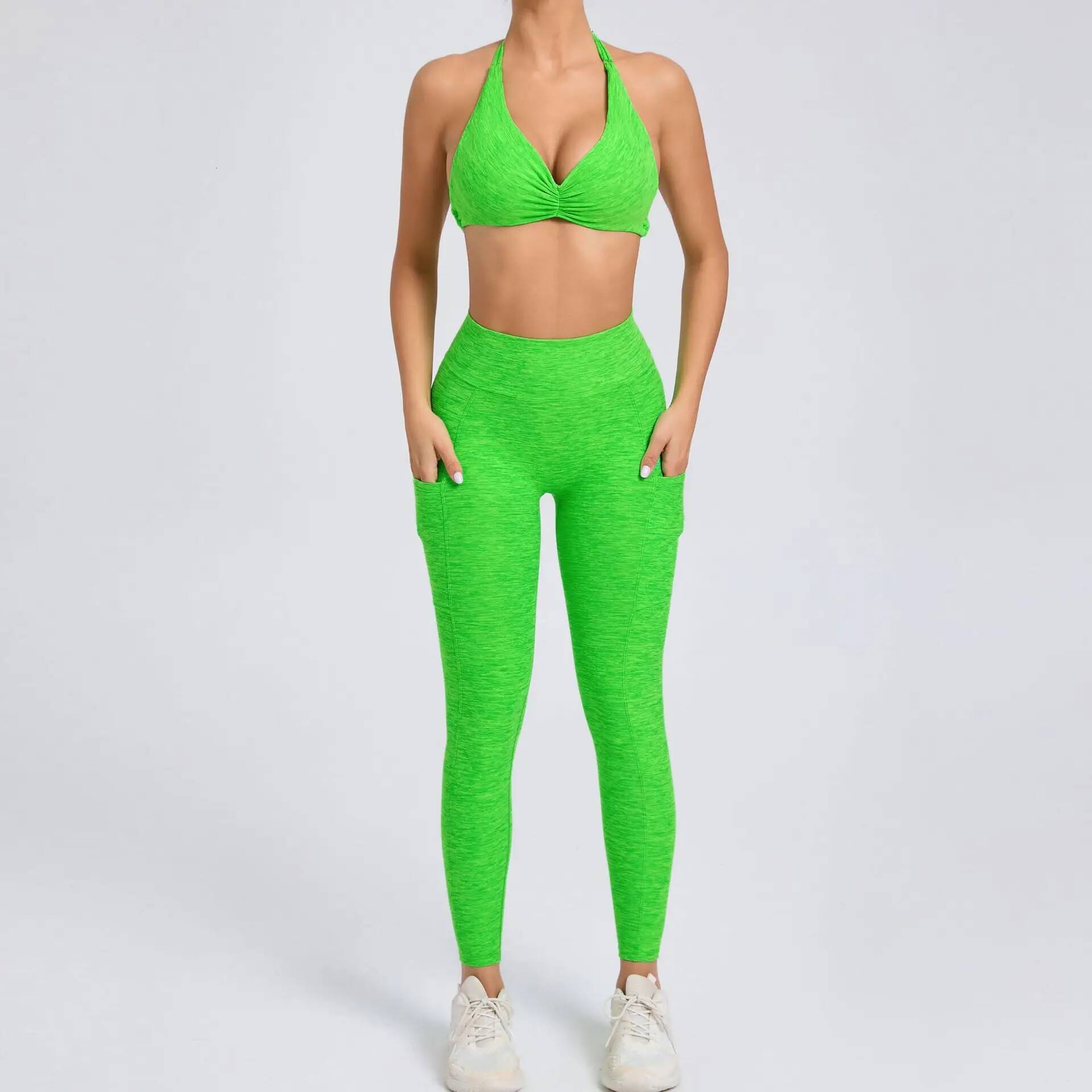 Sexy 2PCS Yoga Set Gym Suits with Crop Top Sports Bra Women Tracksuit Shorts 2 Pieces Running Fiess Clothing