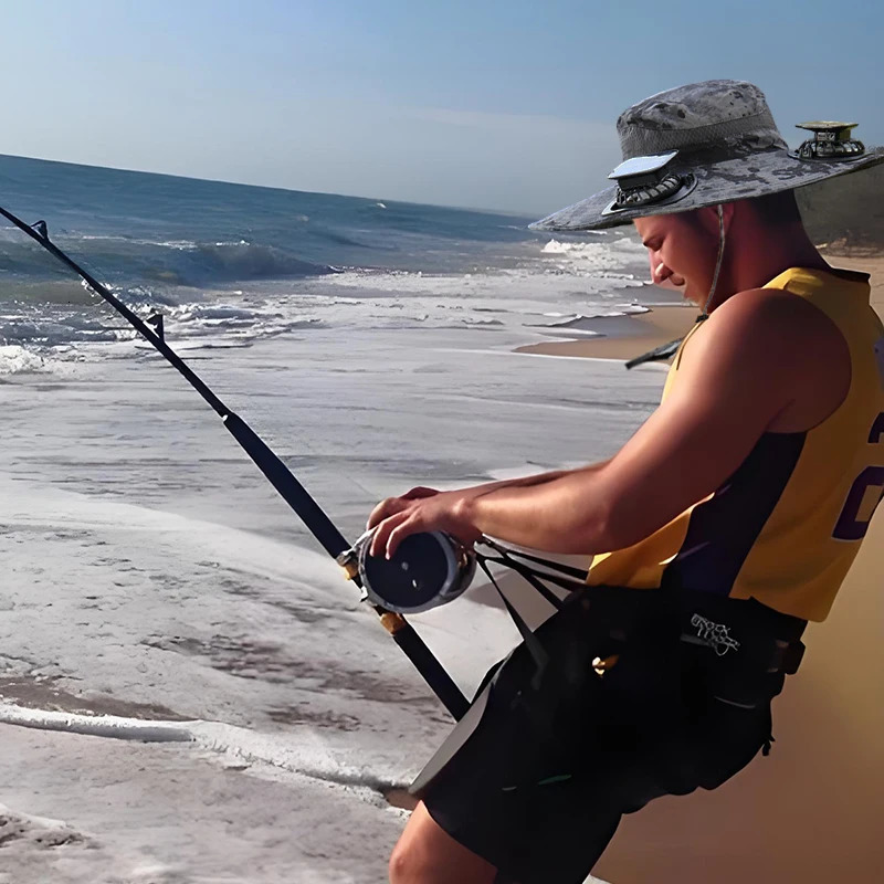 Outdoor Wide Brim Sun Hat With 2 Solar Fan Sun Bucket Hat For Men Women UPF 50 Bucket Fishing Beach Hat With Fan Built In 250526