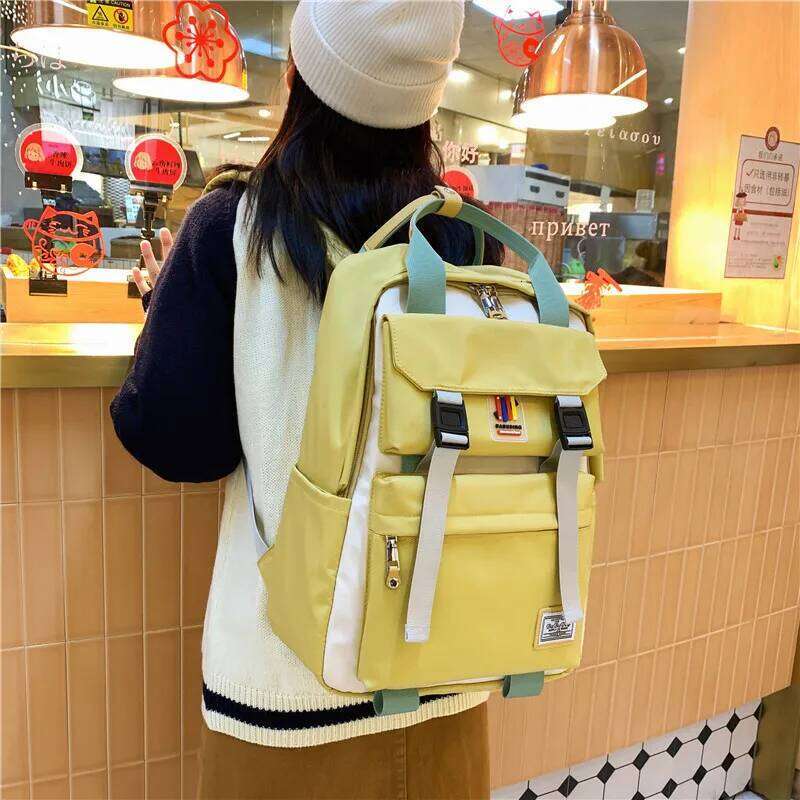 Women Waterproof Backpack Cute Oxford Cloth College Girl Large Books 14 Inch Laptop School Bag Female Designer Travel Backpacks