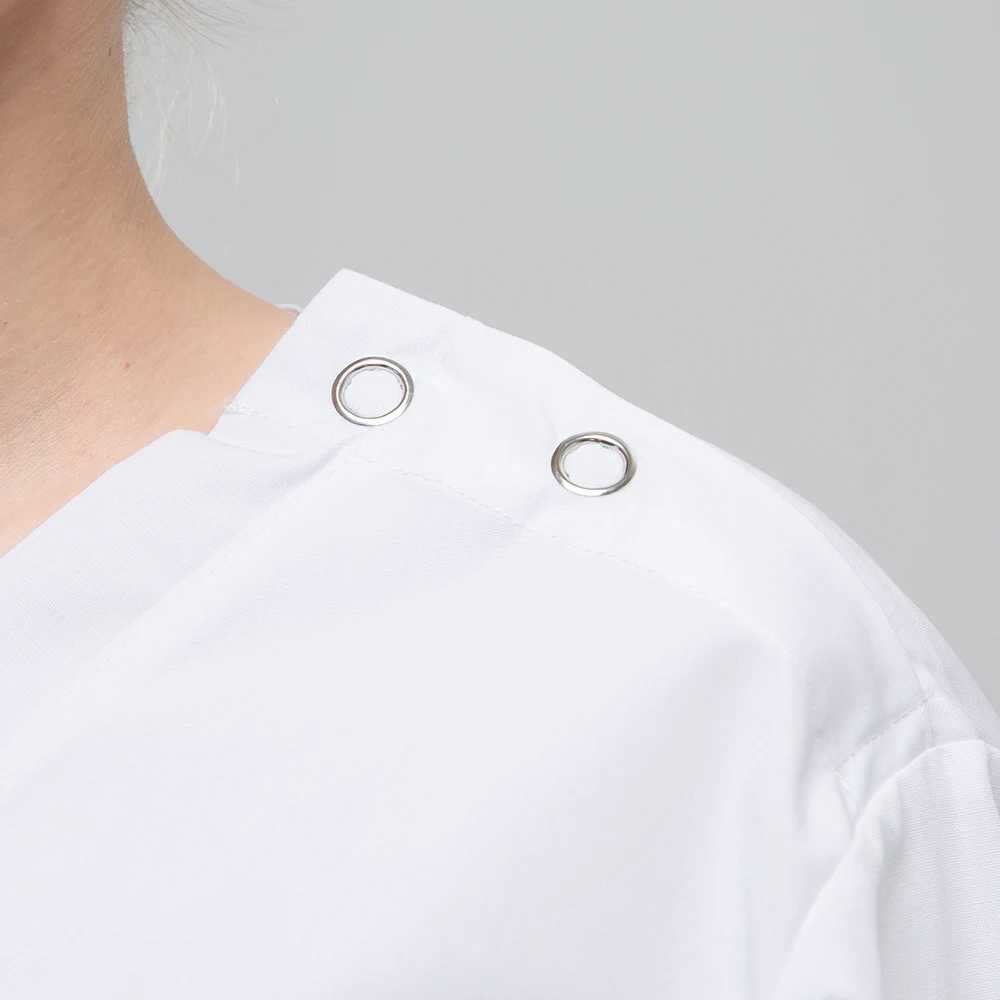 Unisex Scrub Tops V-neck Surgical Uniform Long Slved Surgery Clothes Overalls Pet Grooming Nursing Uniform Dentistry Work Coat X2505281