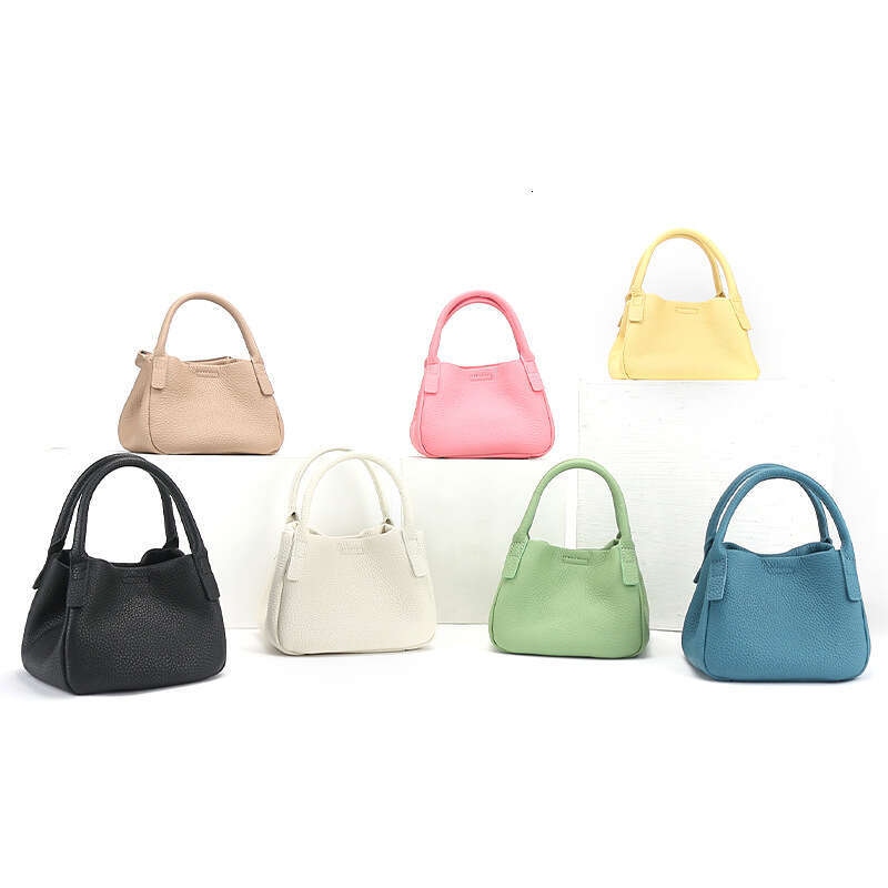 New Simple Genuine Leather Basket Handbag Niche High-end Shoulder Fashion Underarm Small Square Crossbody Bag