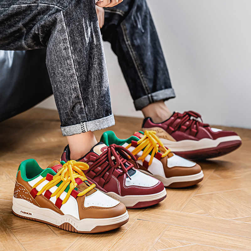 2025 Designer casual shoes Summer New Versatile Design Casual Bread for Men and Women Couples Trendy Sports Student Thick-Soled Sneakers Burger Shoes