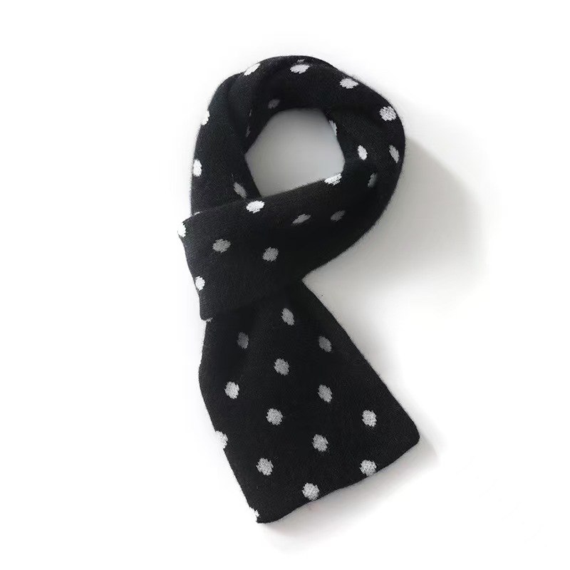 T821 cashmere scarf ladies polka dot neck scarf unisex autumn and winter thick warm scarf