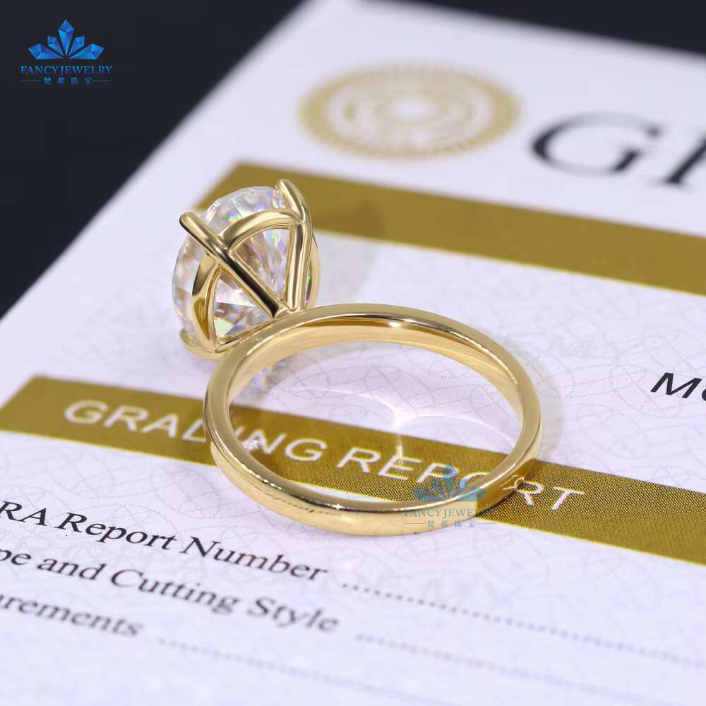 S925 Sterling Silver 9K 10K 14K 18K Solid Gold Jewelry Solitaire Oval Moissanite Ring Engagement Vvs Moissanite Engagement Ring