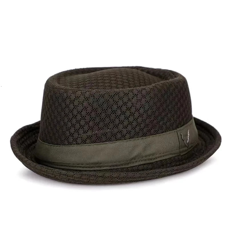 Breathable Hat England Mesh Flat Straw Hat Retro England Jazz Foldable Sun Hats Panama Casual Pa 250526